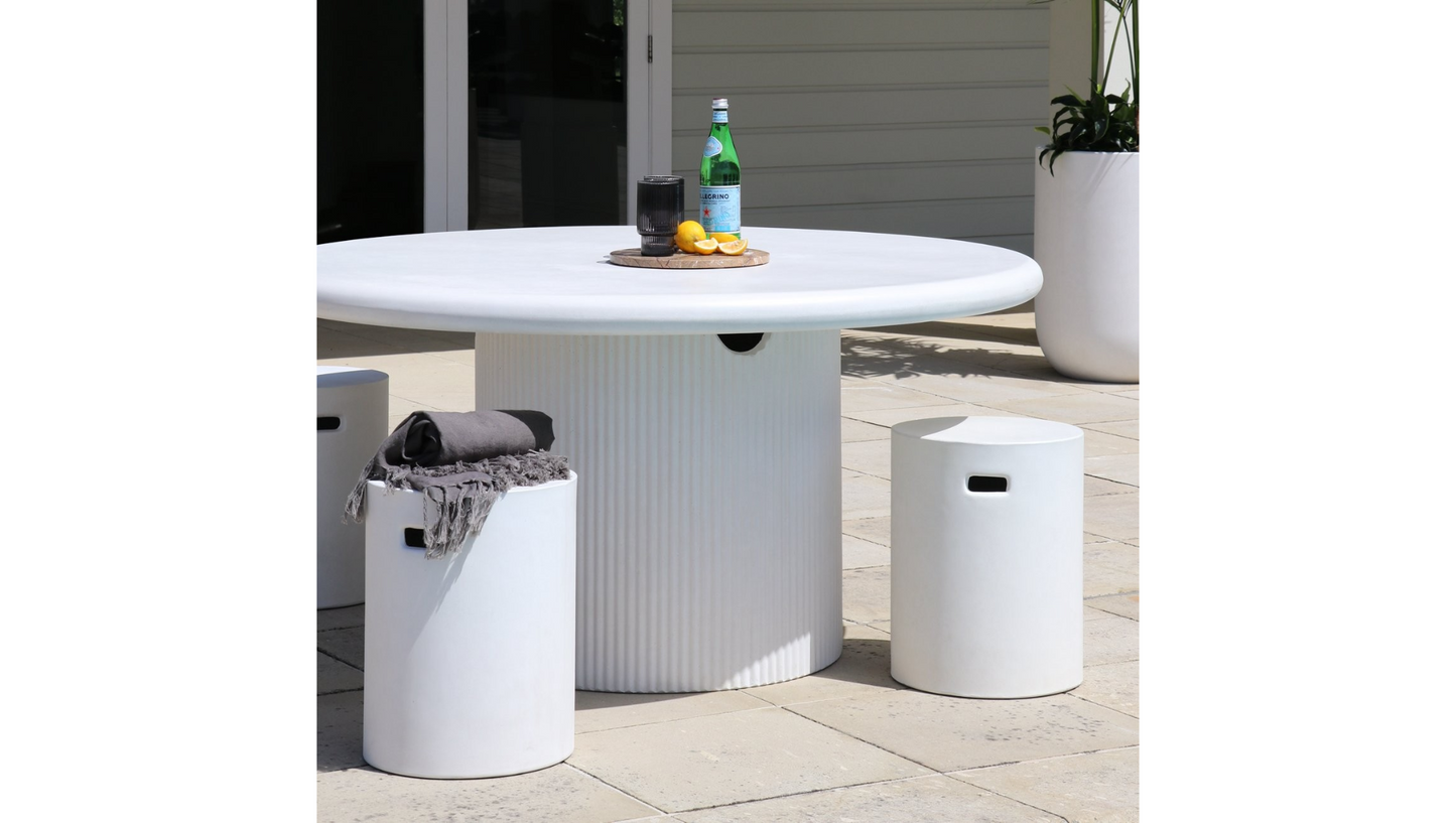 Patras Round Outdoor Concrete Table - McGreals