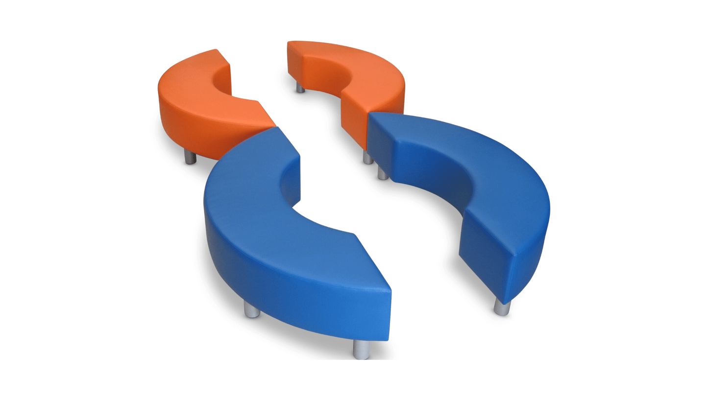 Soft Seating Curved Ottoman