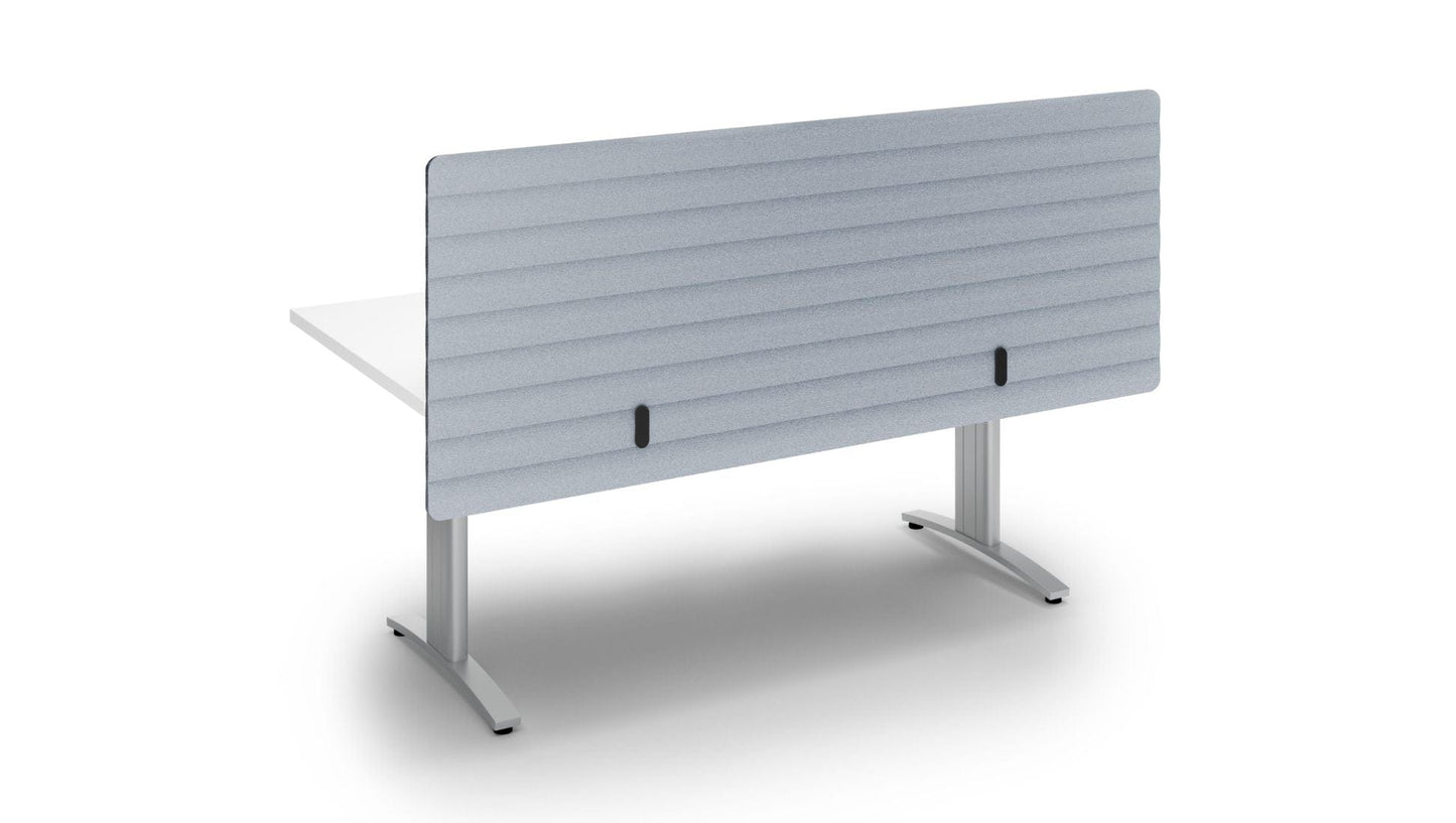 Partitions 600 x 1200 / Light Grey Desk Screen Wave Panel