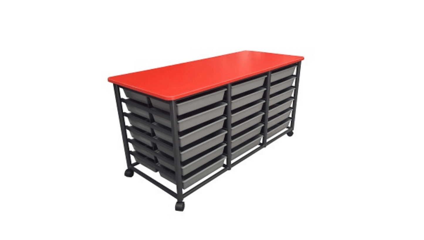 Filing and Storage Mobile Tote Storage Metal Frame