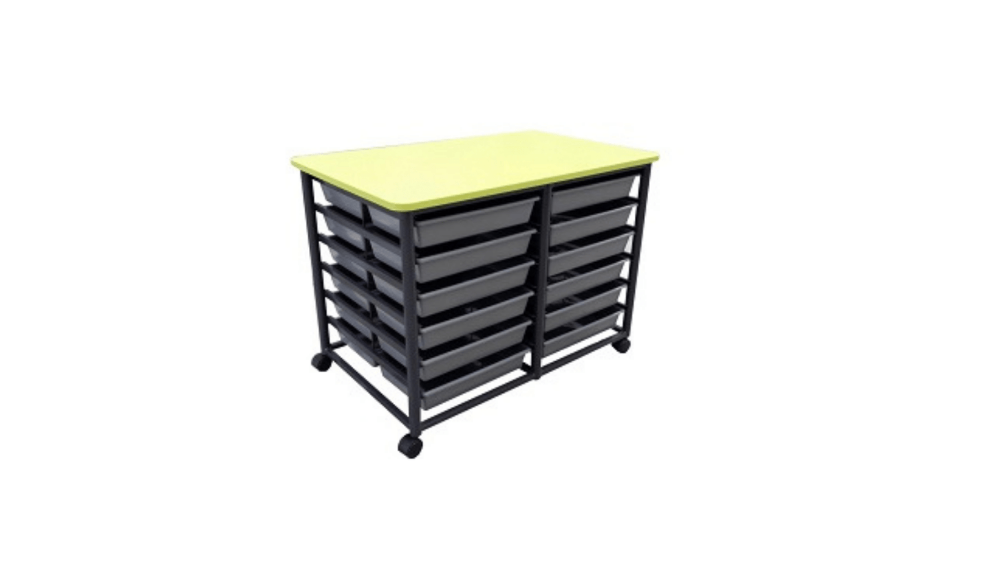 Filing and Storage Mobile Tote Storage Metal Frame