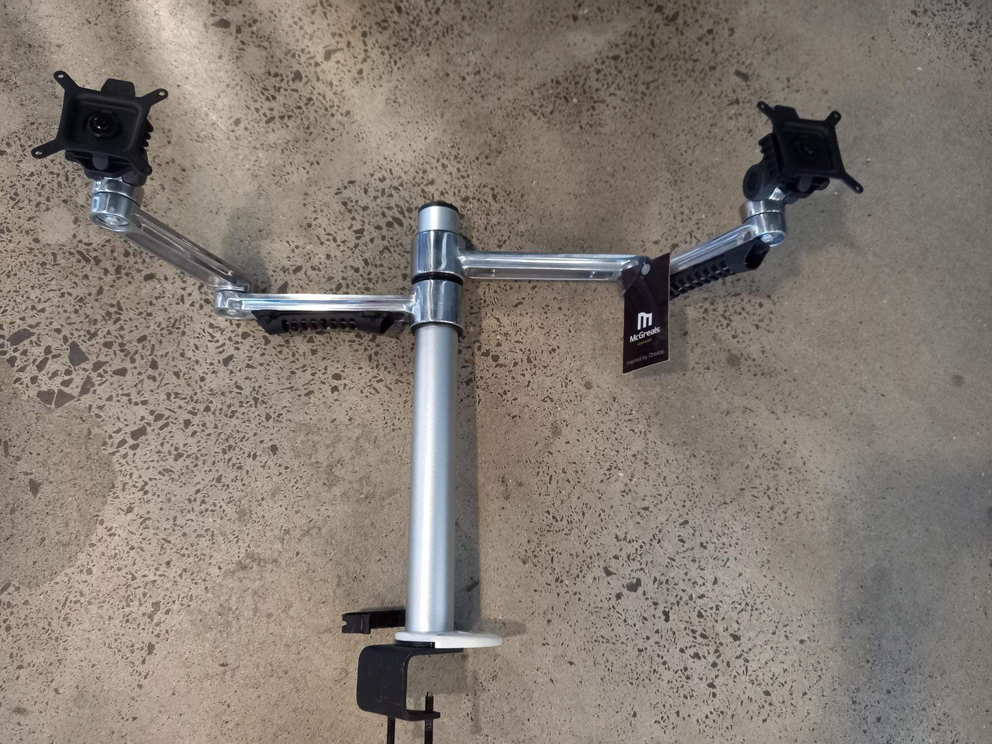 Desks Silver Monitor Arms Clearance