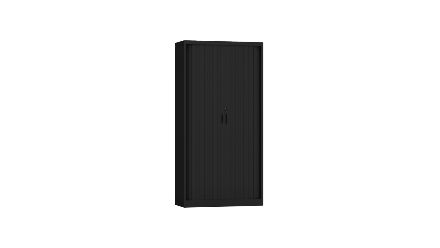 1980H x 900W x 500D / Black Order Tambour Cupboard