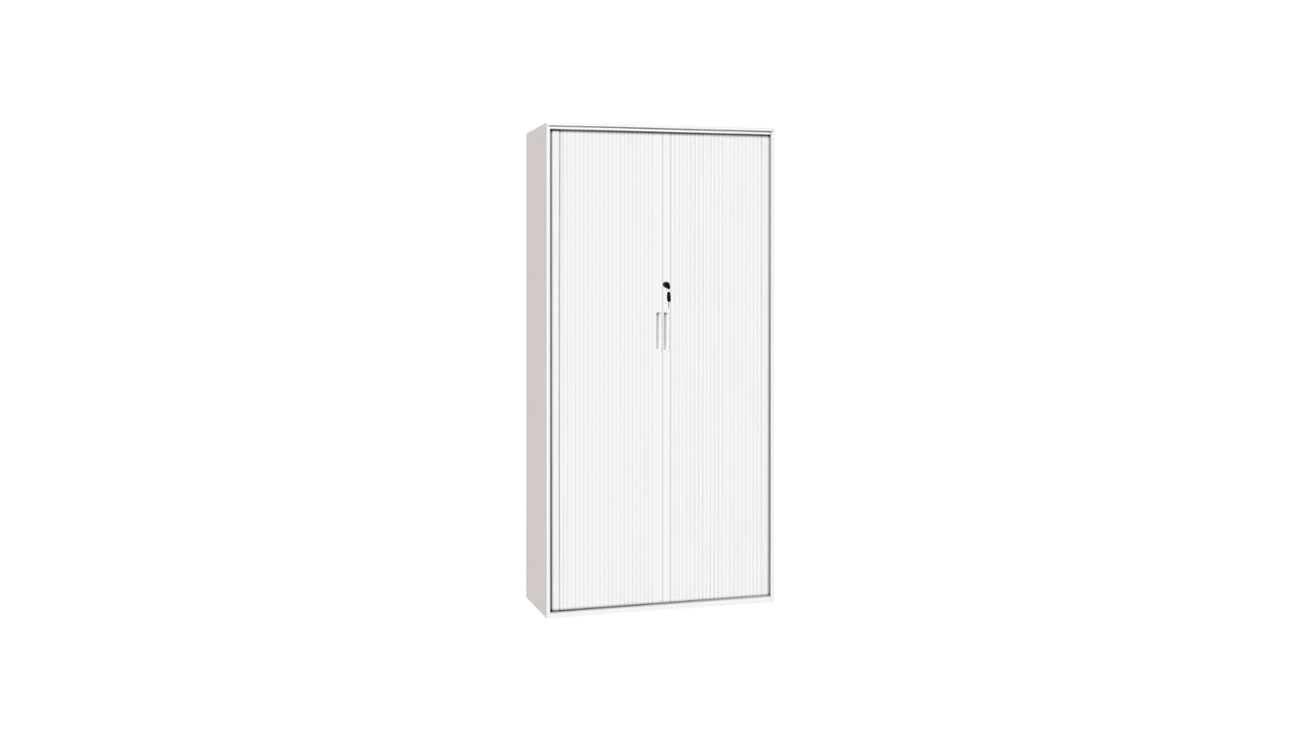 1980H x 900W x 500D / White Order Tambour Cupboard