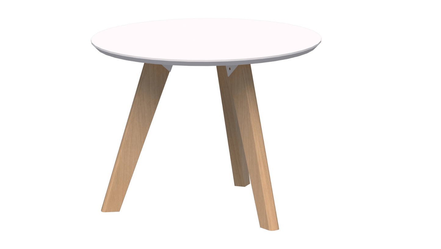 Tables 600DIA x 450H / Snow Velvet Oslo Round Coffee Table