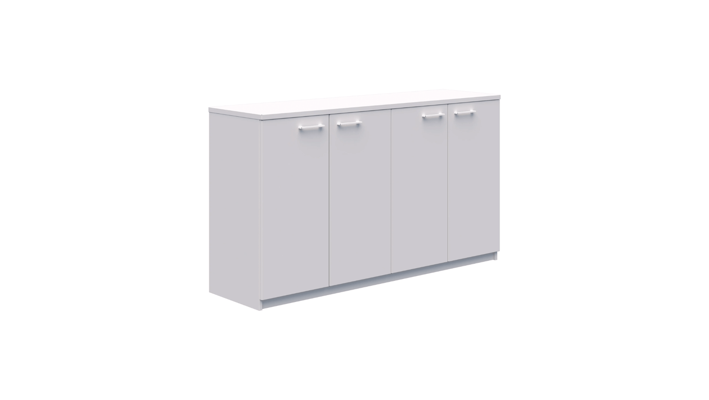 900 x 1600 / Non Locking / White Rapid Credenza