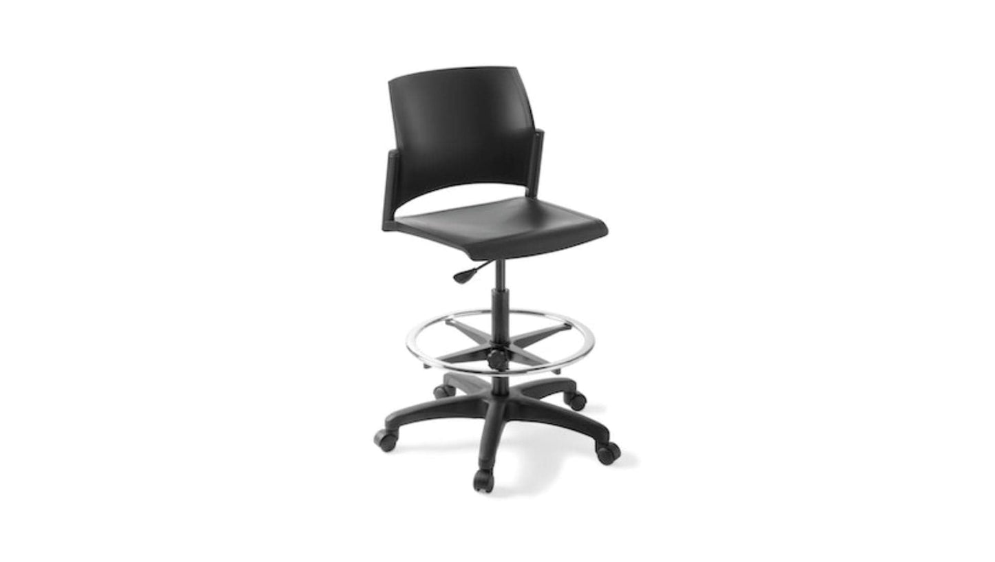Seating Black Highlift Spring Swivel Chair