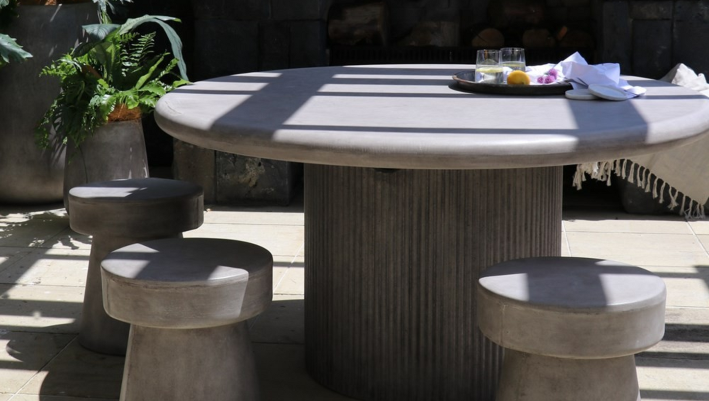 Patras Round Outdoor Concrete Table - McGreals