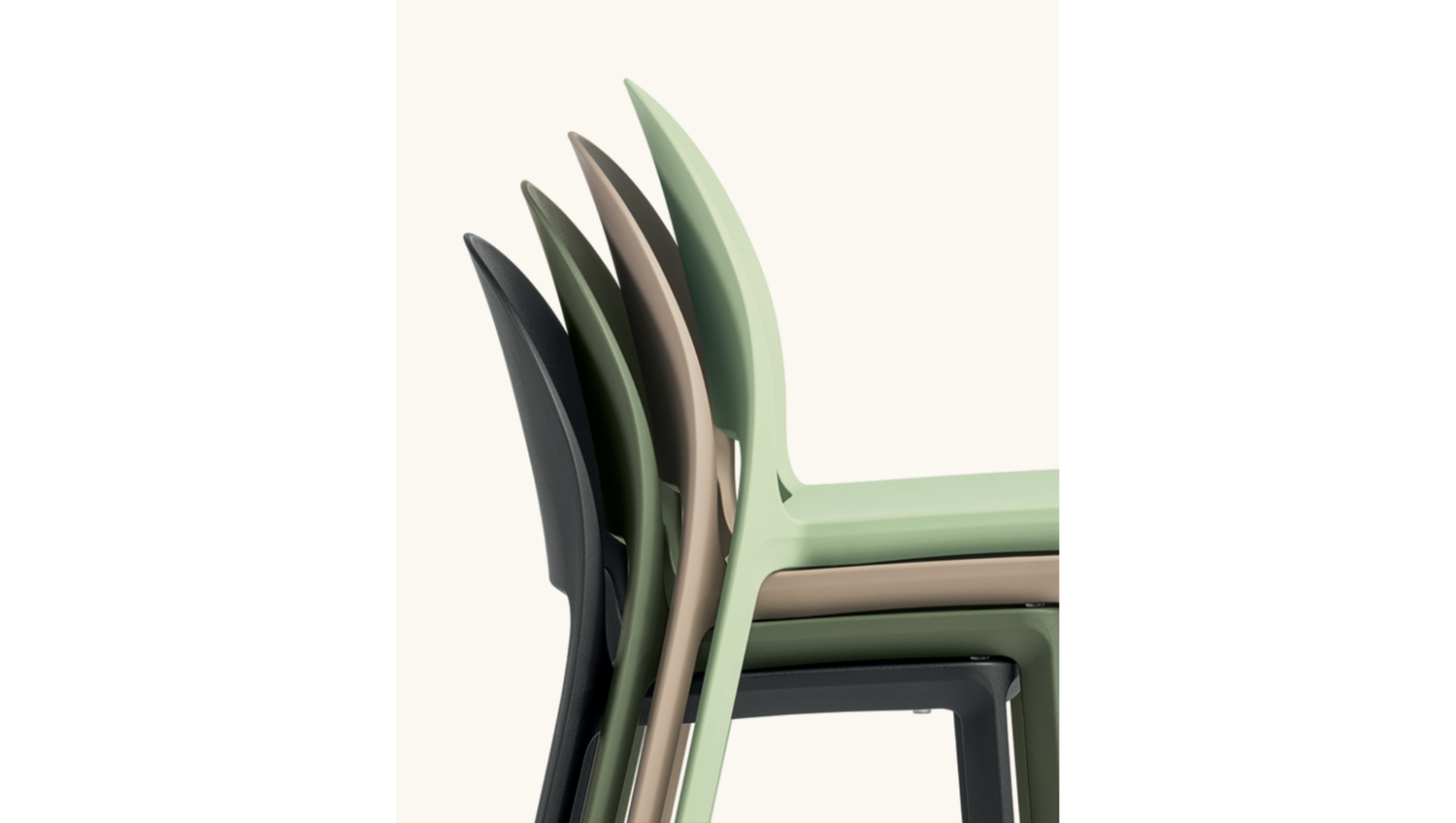 Bubble Polyprop Chairs Matcha Charcoal Taupe Olive