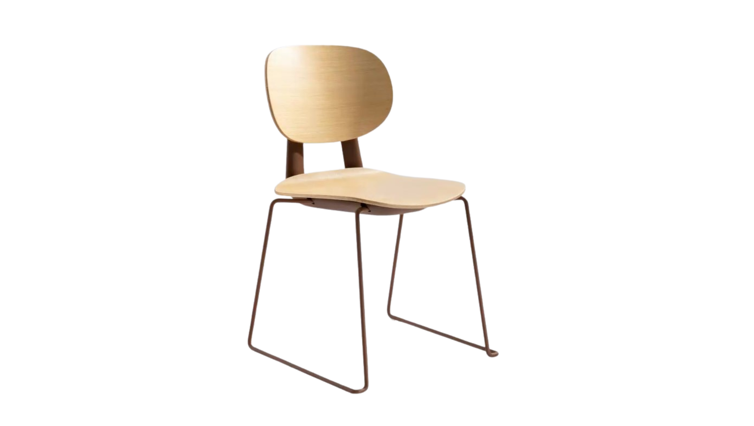 Milo Chair Burgundy Sled Base