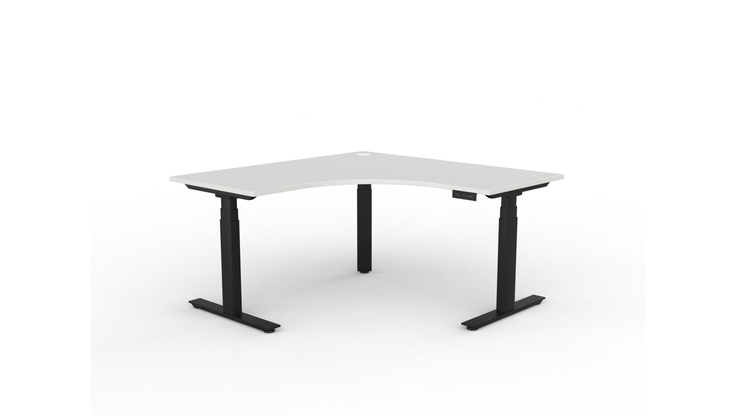Desks Black / 1500L x 1500L Agile Electric 90° Workstation