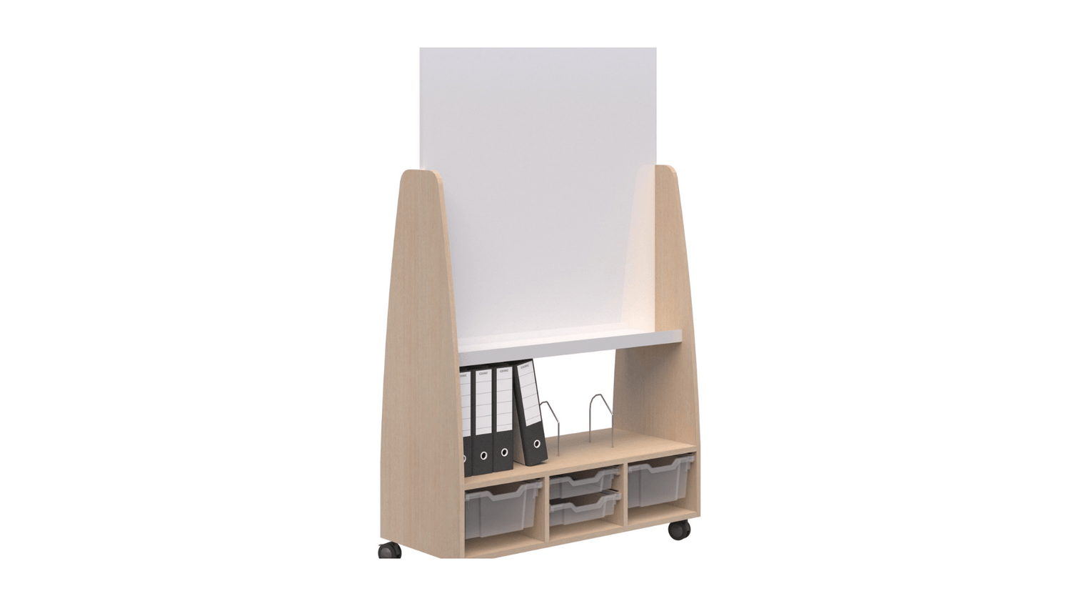 Filing and Storage Refined Oak Ako Mobile Whiteboard