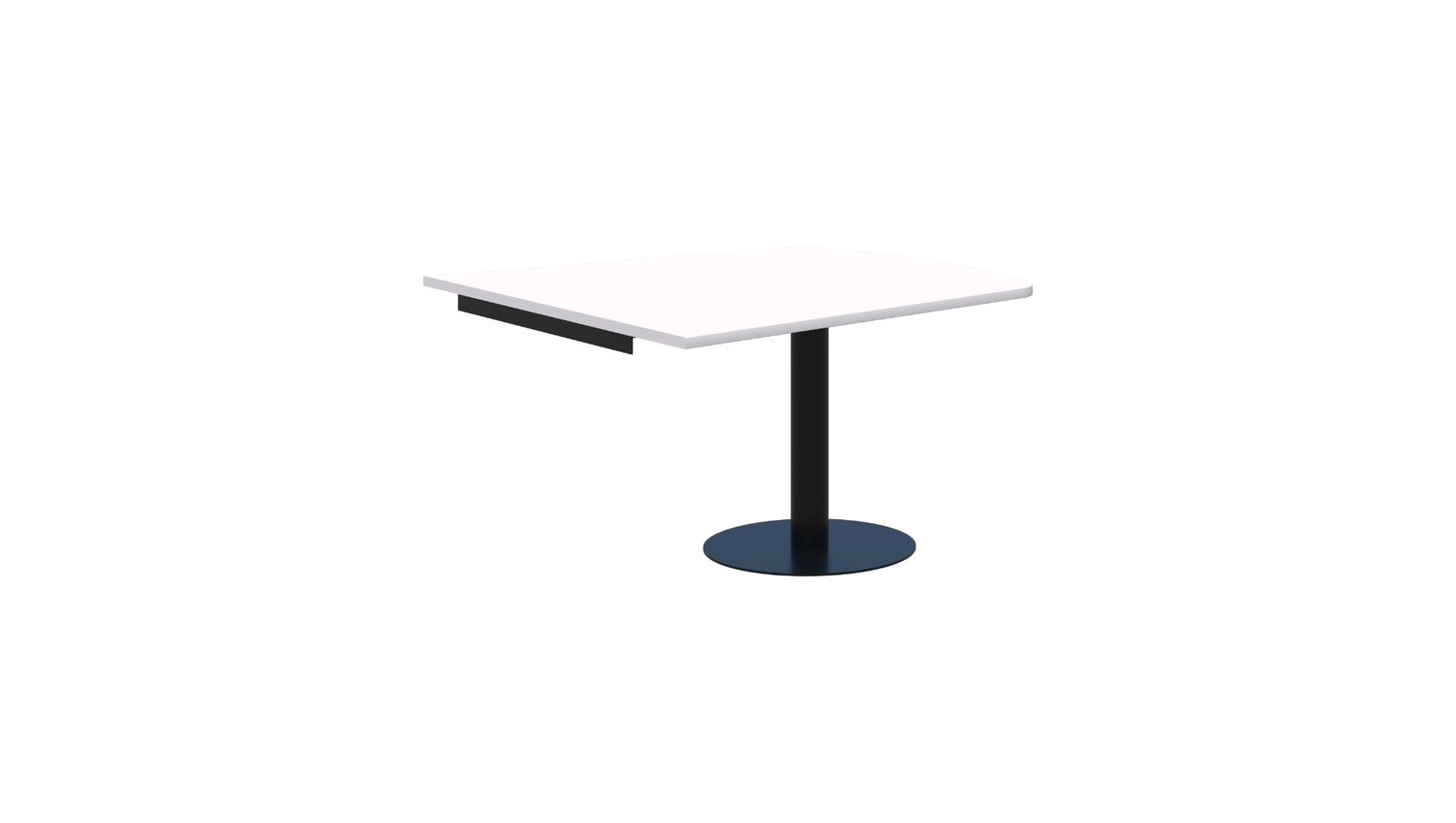 Tables 1200 x 1000 / Round Black / White Classic Trapezium Wall mounted Table