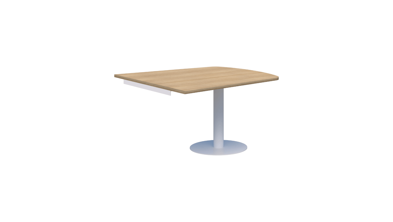 Tables 1200 x 1000 / Round White / Classic Oak Classic Trapezium Wall mounted Table