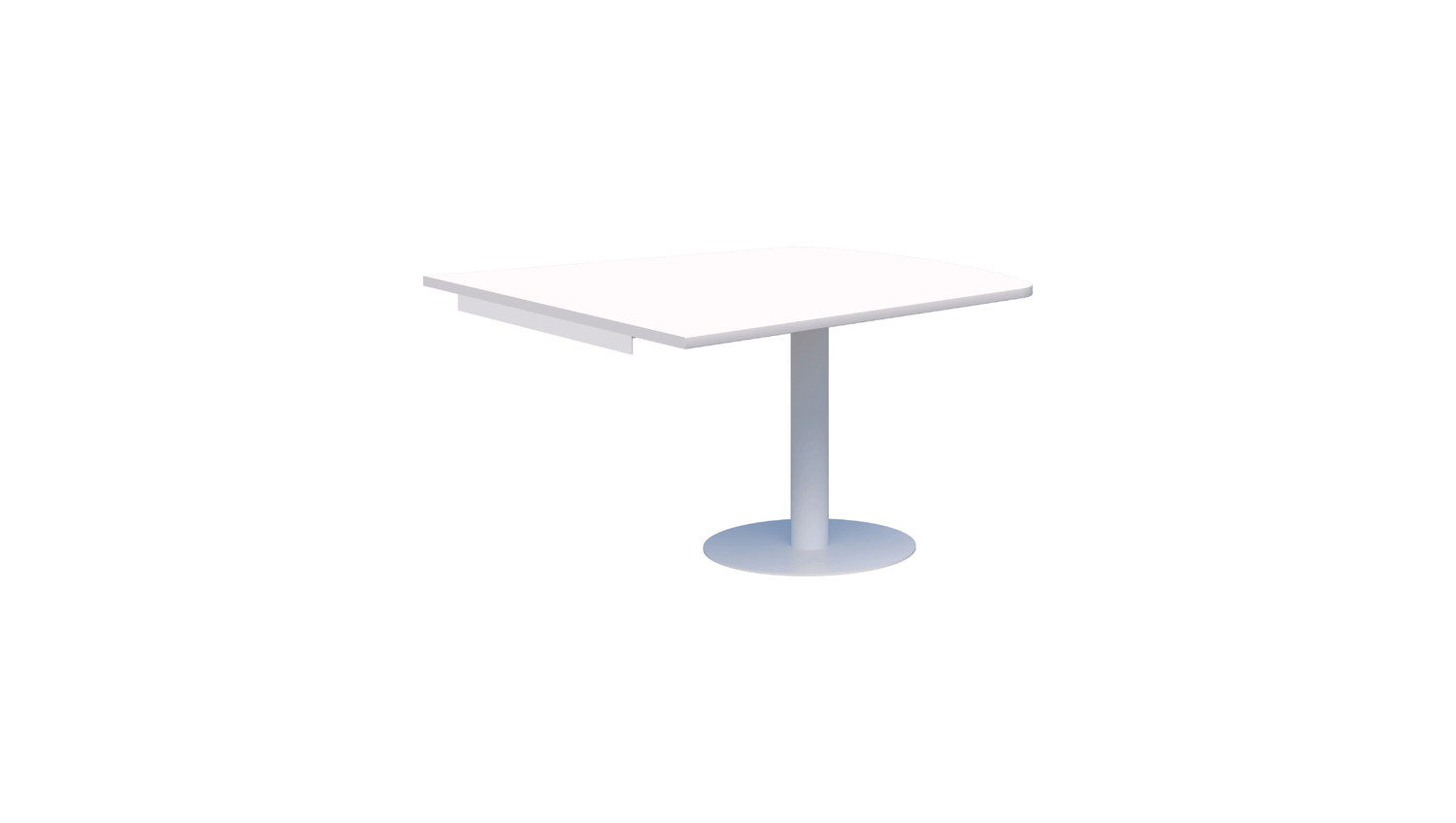 Tables 1200 x 1000 / Round White / White Classic Trapezium Wall mounted Table