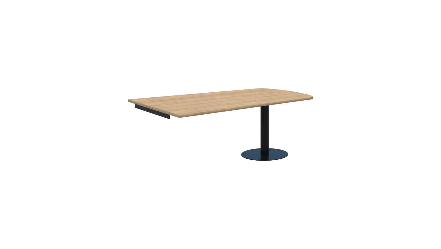 Tables 1800 x 1000 / Round Black / Classic Oak Classic Trapezium Wall mounted Table