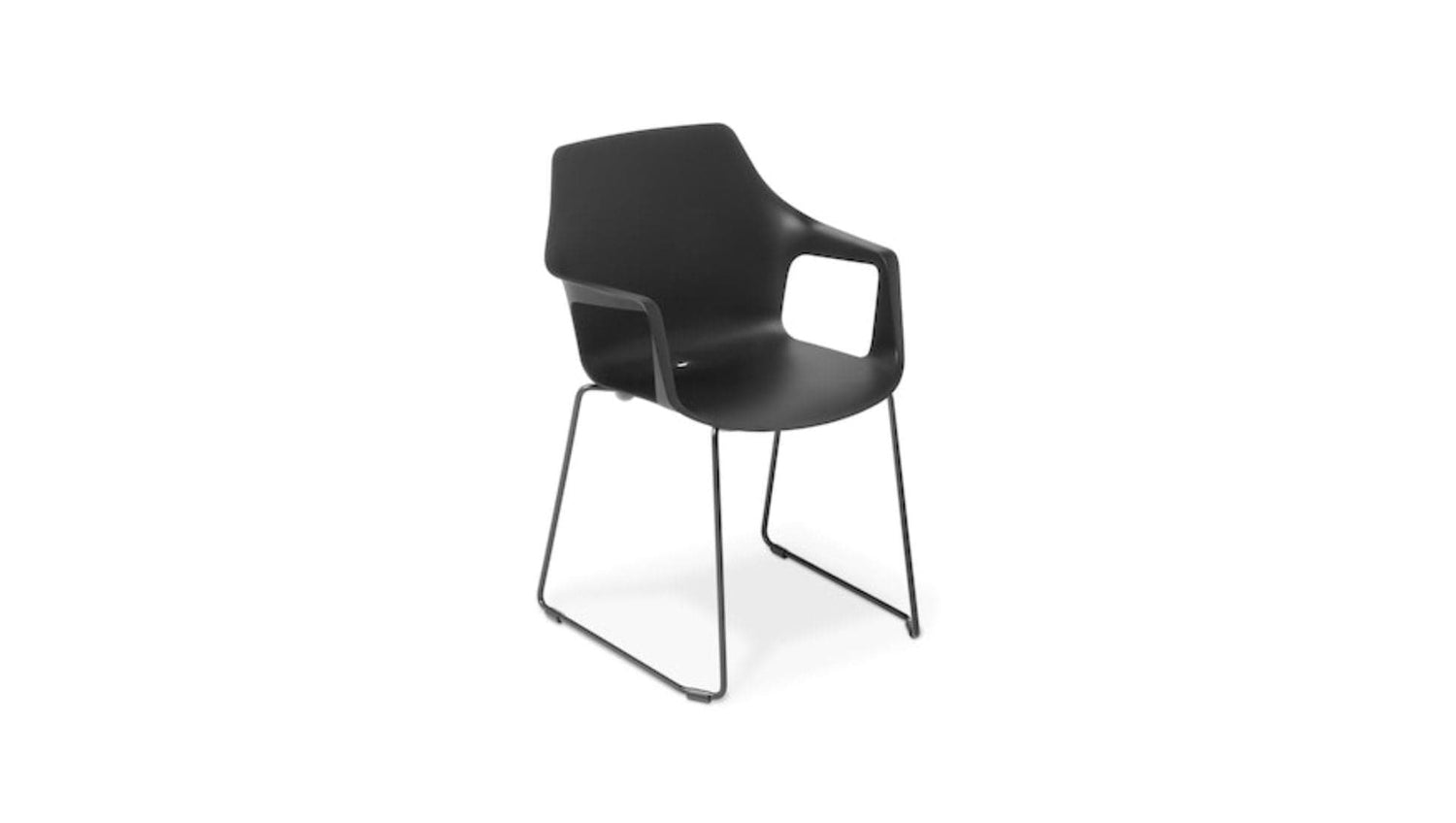 Seating Sled / Black Coco Chair with Arms