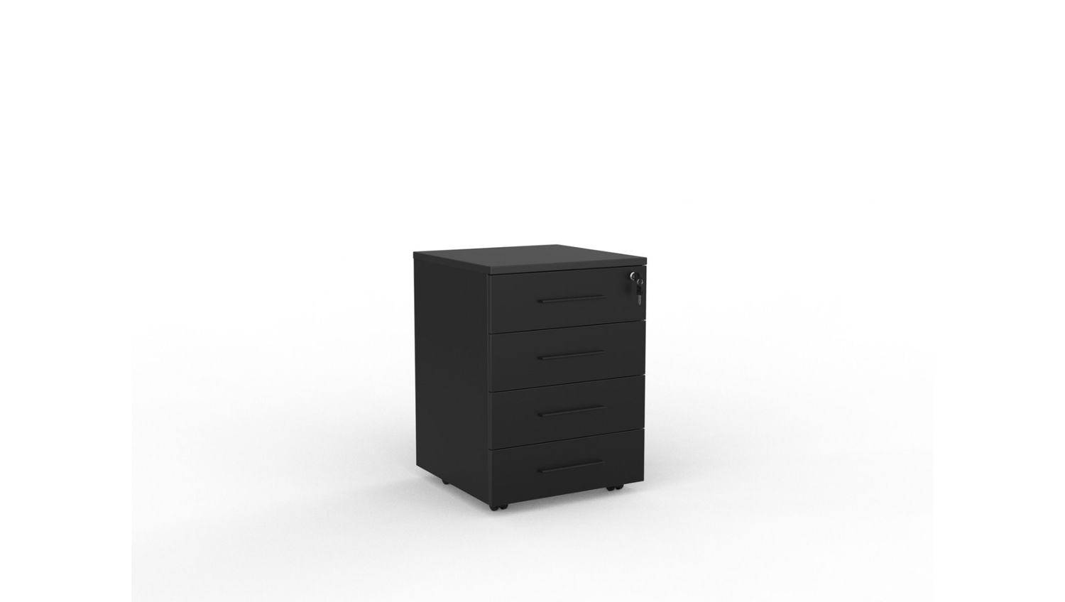 Filing and Storage Black Cubit Mobile 4 Drawer Unit