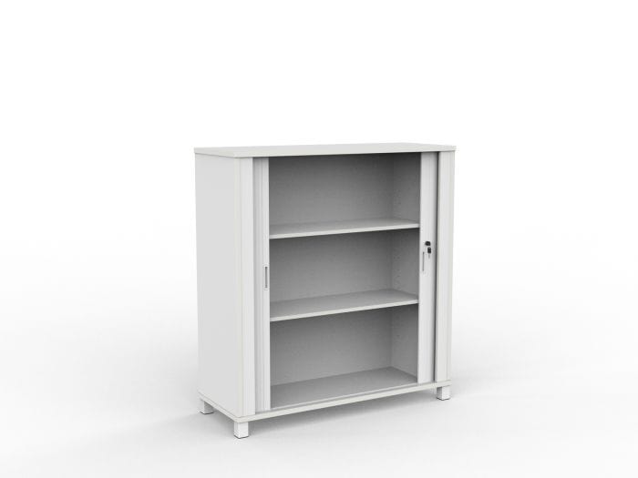 Filing and Storage White Cubit Tambour