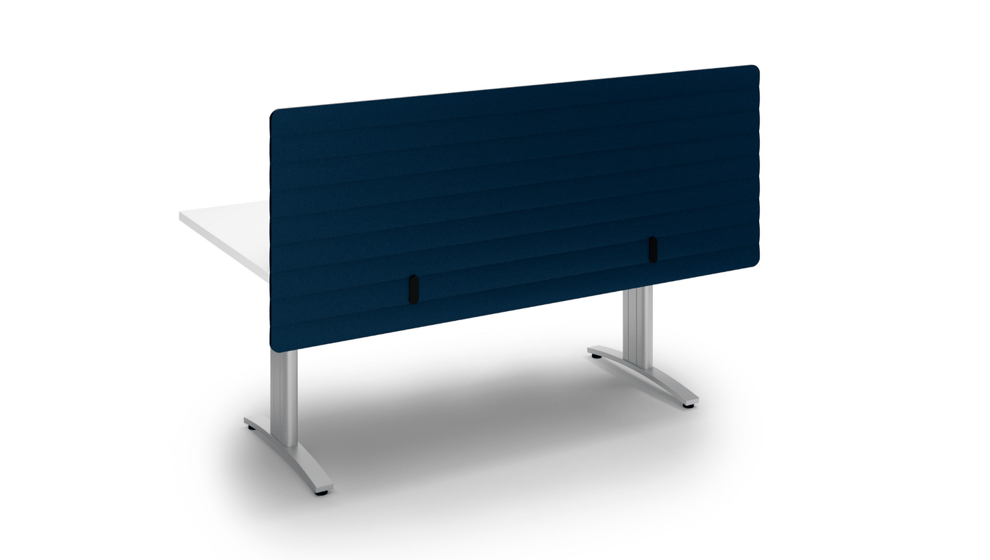 Partitions 600 x 1200 / Blackish Blue Desk Screen Wave Panel