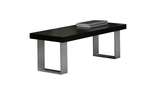 Tables Ebony Coffee Table - Metal Legs