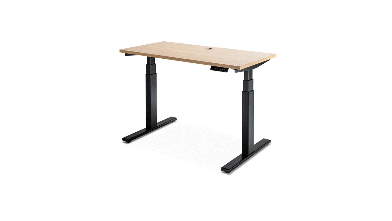 Desks 1200x600 / Black / Autumn Oak Enhance Electric Height Adjustable Desk