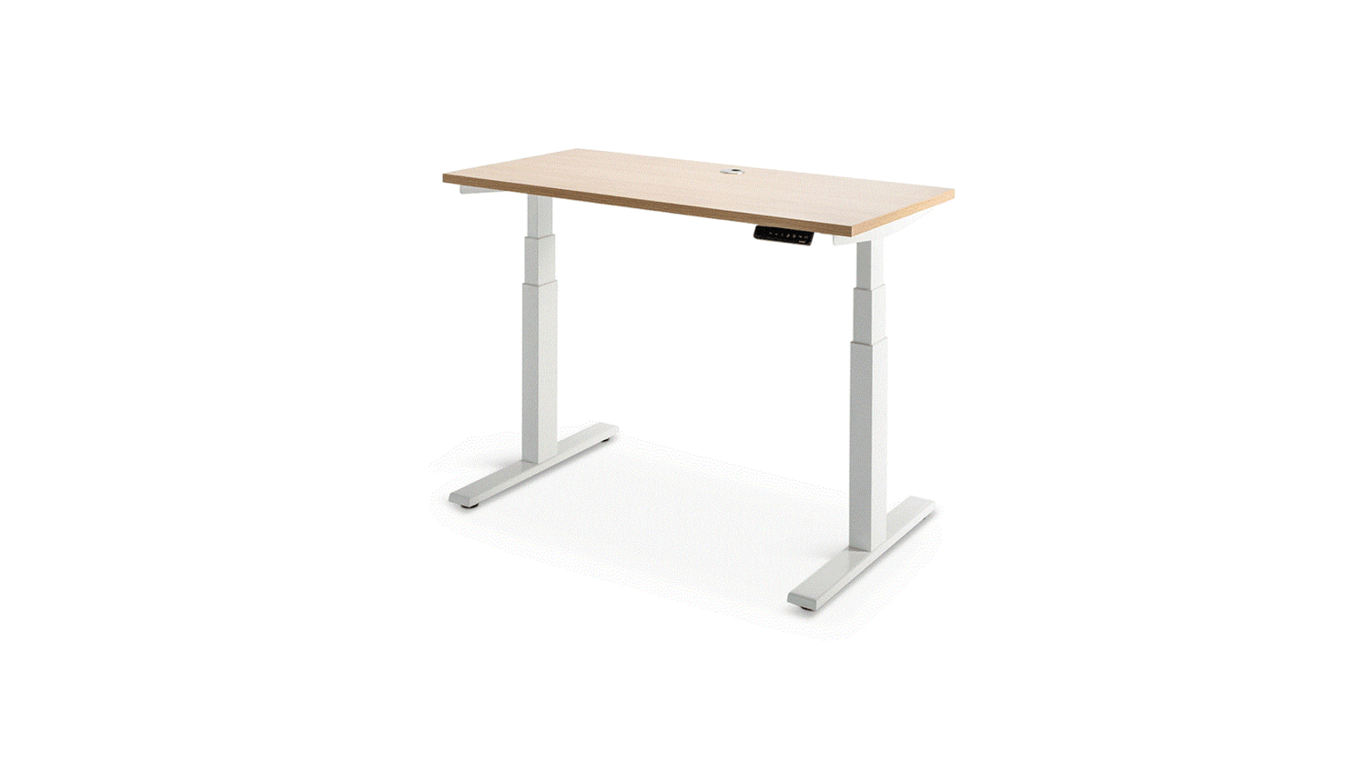 Desks 1200x600 / White / Autumn Oak Enhance Electric Height Adjustable Desk