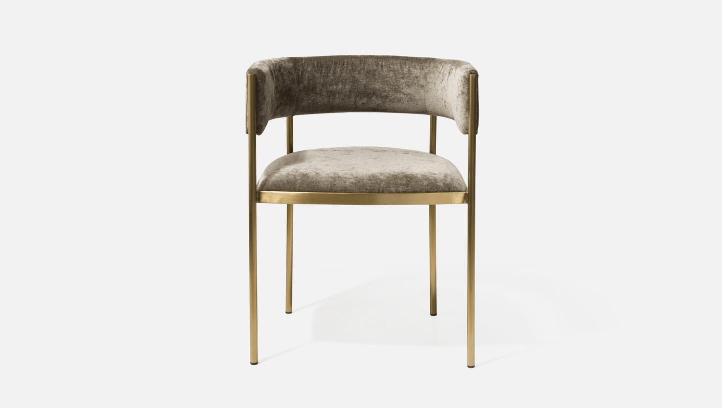 Seating Olive With Brushed Brass Frame Envie Chair