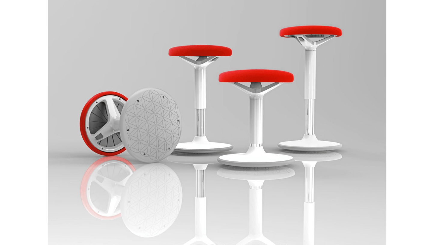 Seating Red Fangle Stool