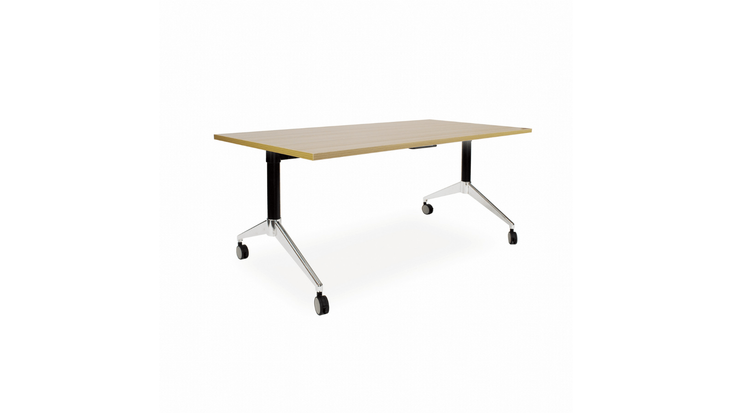 Tables 1600 x 800 / Chrome / Autumn Oak Gravitate Flip Table