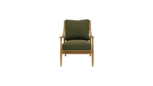 Soft Seating Olive Boucle Greer Armchair