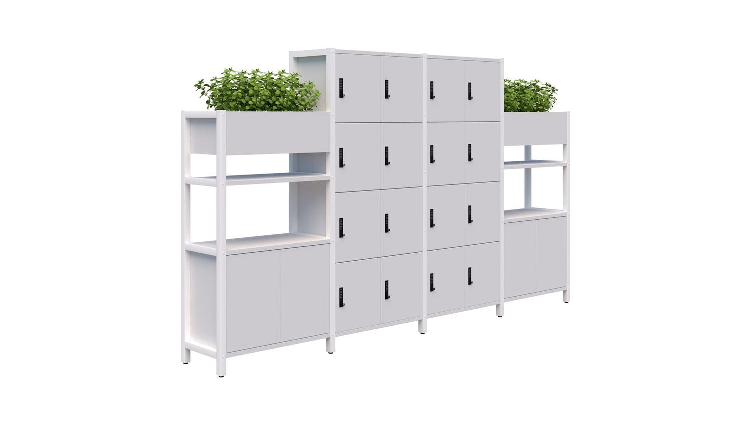 Filing and Storage Locker / Planter Display Wall - 4 - 5 Tier Grid 40 Range