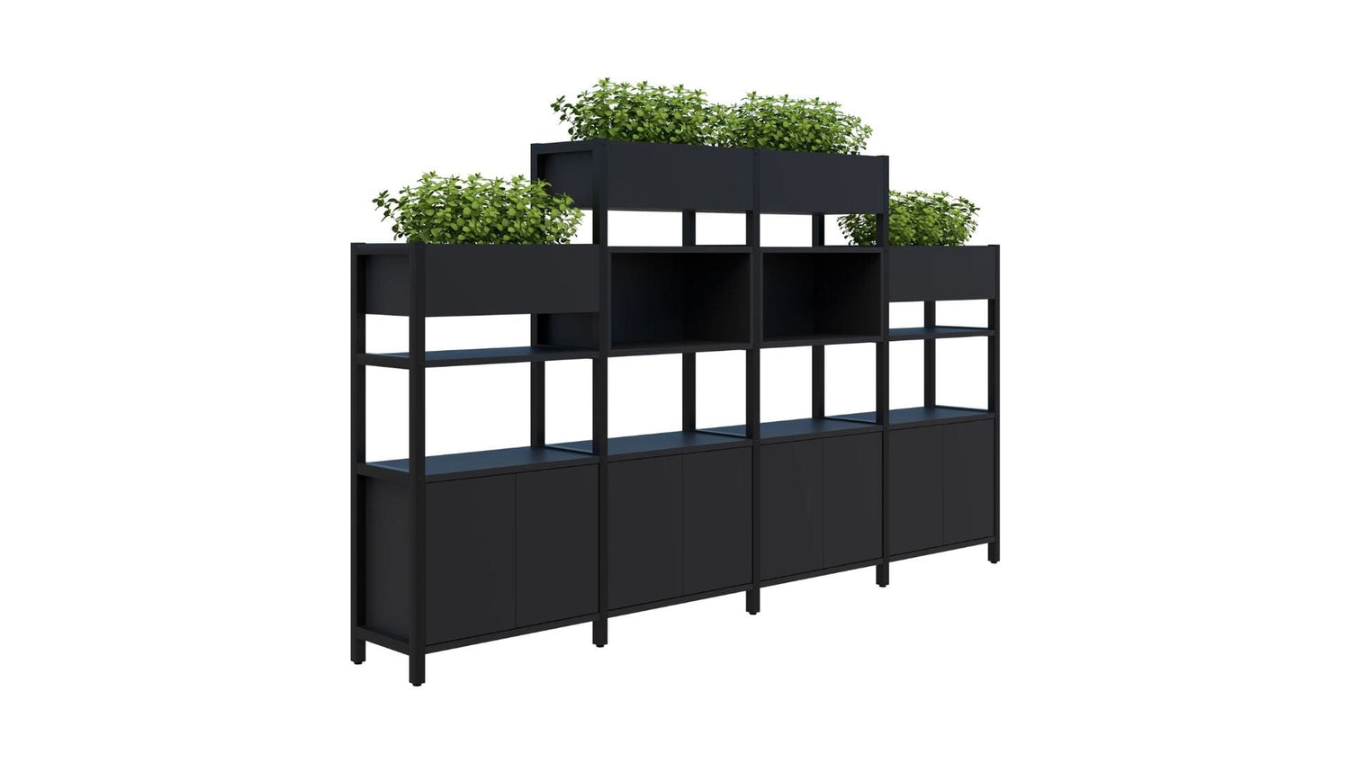 Filing and Storage Planter Display Wall - 4 - 5 Tier Grid 40 Range