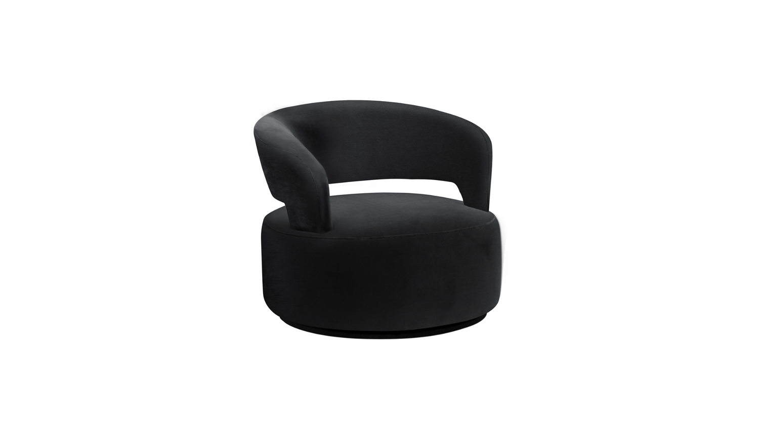 Soft Seating Black Indiana Swivel Armchair