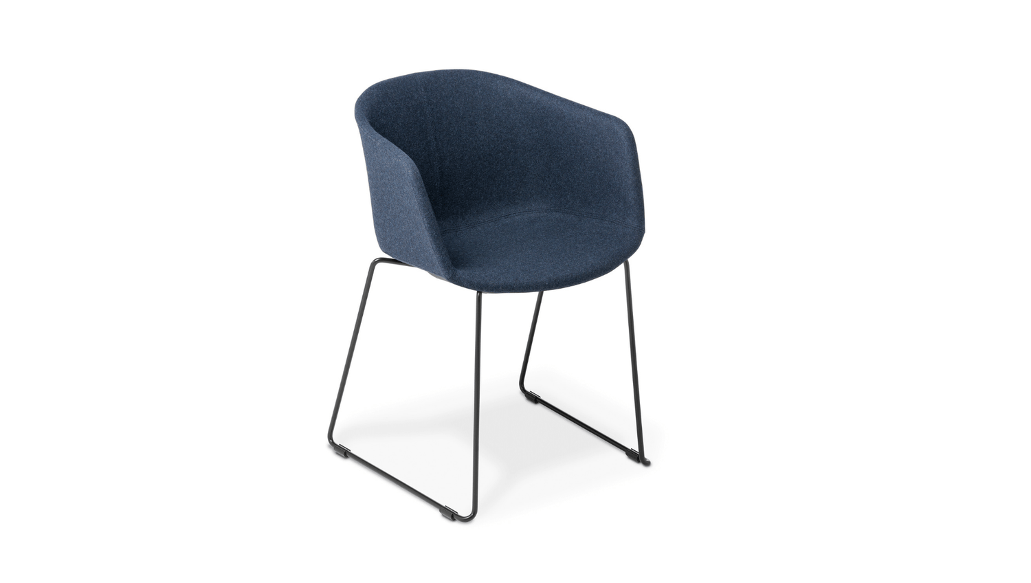 Seating Fully Upholstered / Sled - Black frame / Black Max Tub Chair