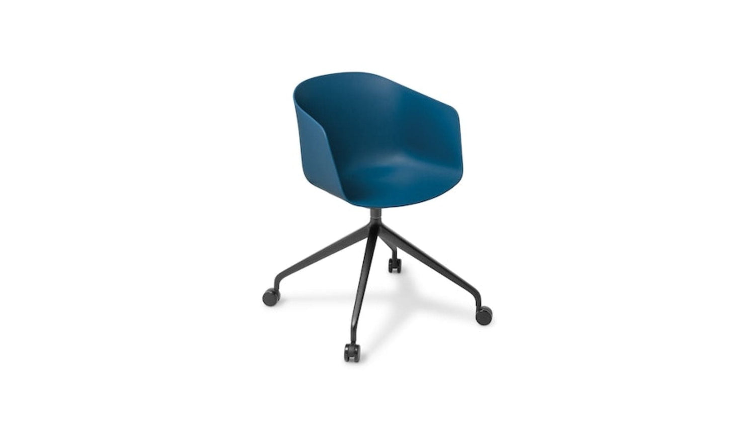 Seating Standard Seat / 4 Star Black Powder coated Castor base / Classic Blue Max Tub Chair