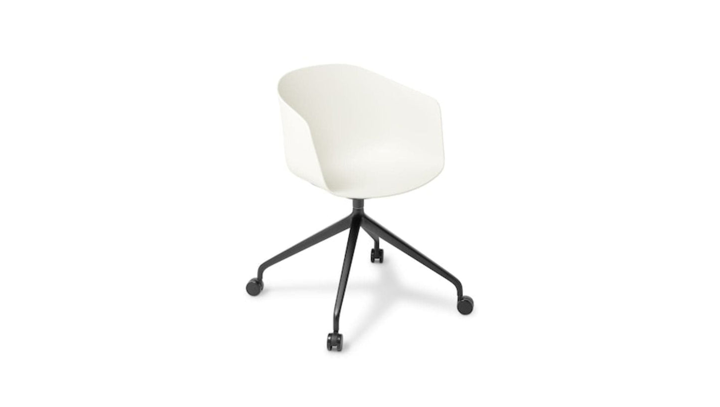 Seating Standard Seat / 4 Star Black Powder coated Castor base / White Max Tub Chair