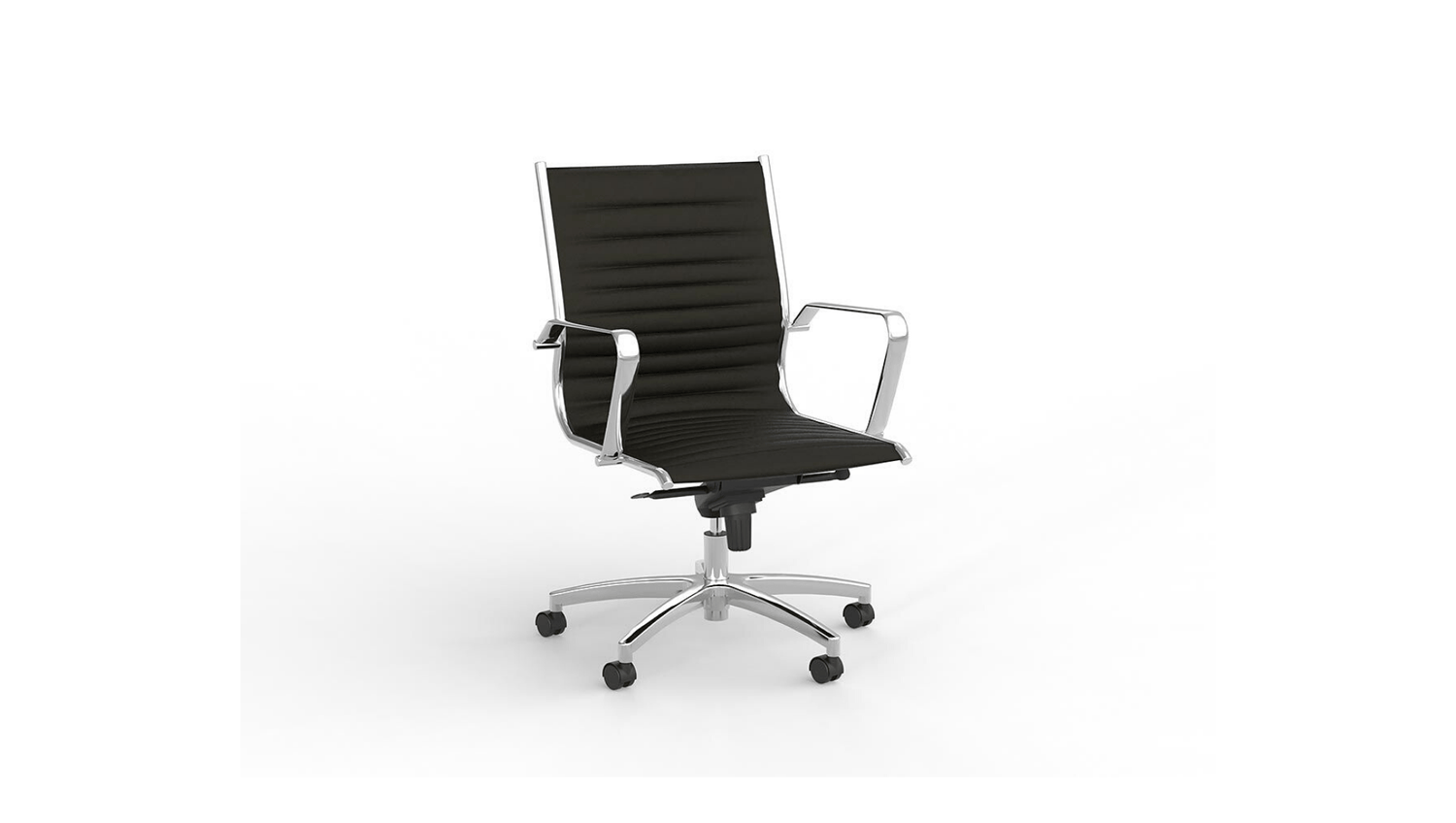 Seating Chrome / Black PU Met Midback Chair