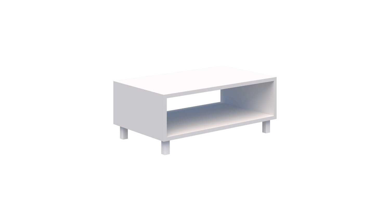 Tables 1000L / Snow / White Modella II Box Coffee Table