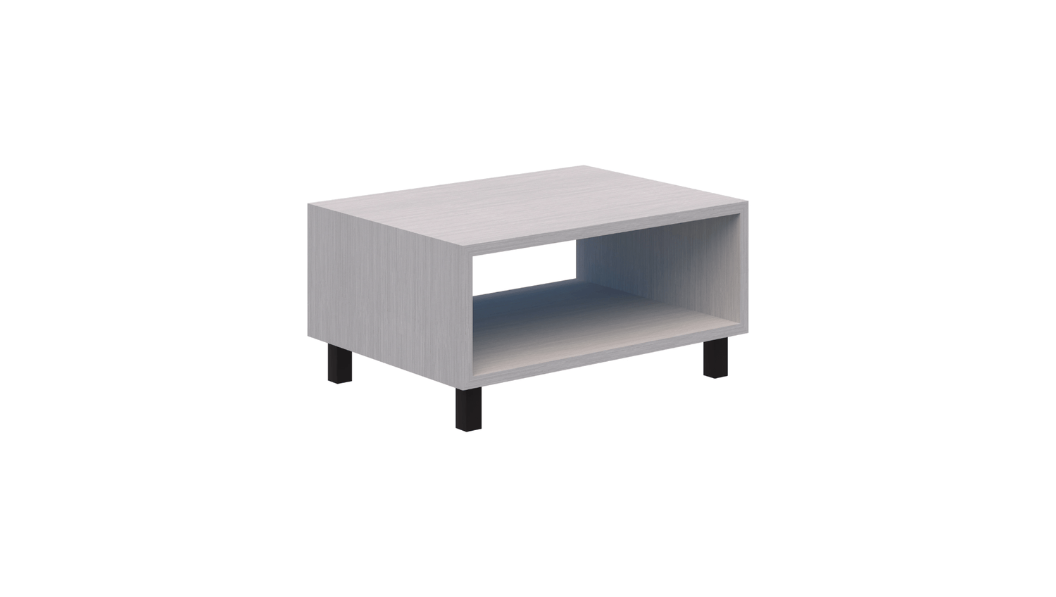 Tables 800L / Silver Strata / Black Modella II Box Coffee Table