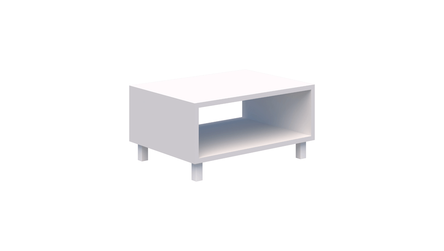 Tables 800L / Snow / White Modella II Box Coffee Table
