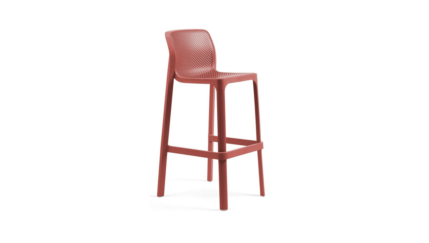 Seating 760mm / Coral Red Net Barstool