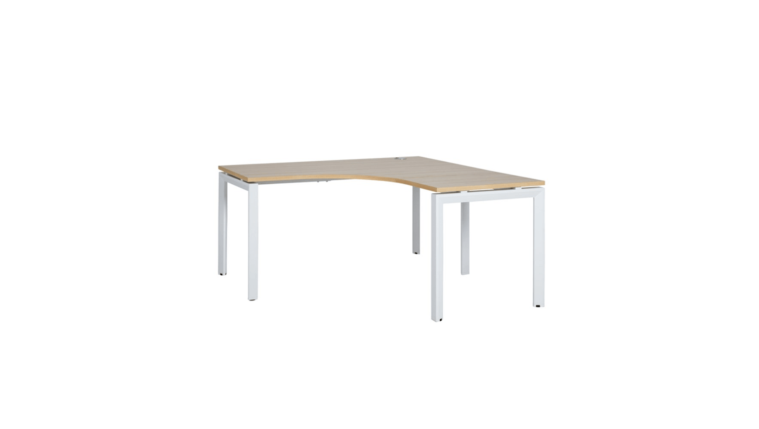 Desks 1500 x 1500 x 700 / Autumn Oak / White Nova Corner Desk