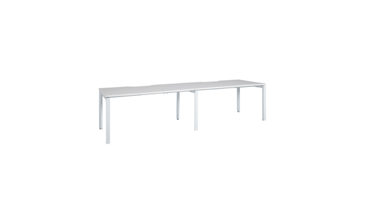 Desks 1500 x 800 / White / White Novah 2-User Single-Sided Shared Desk