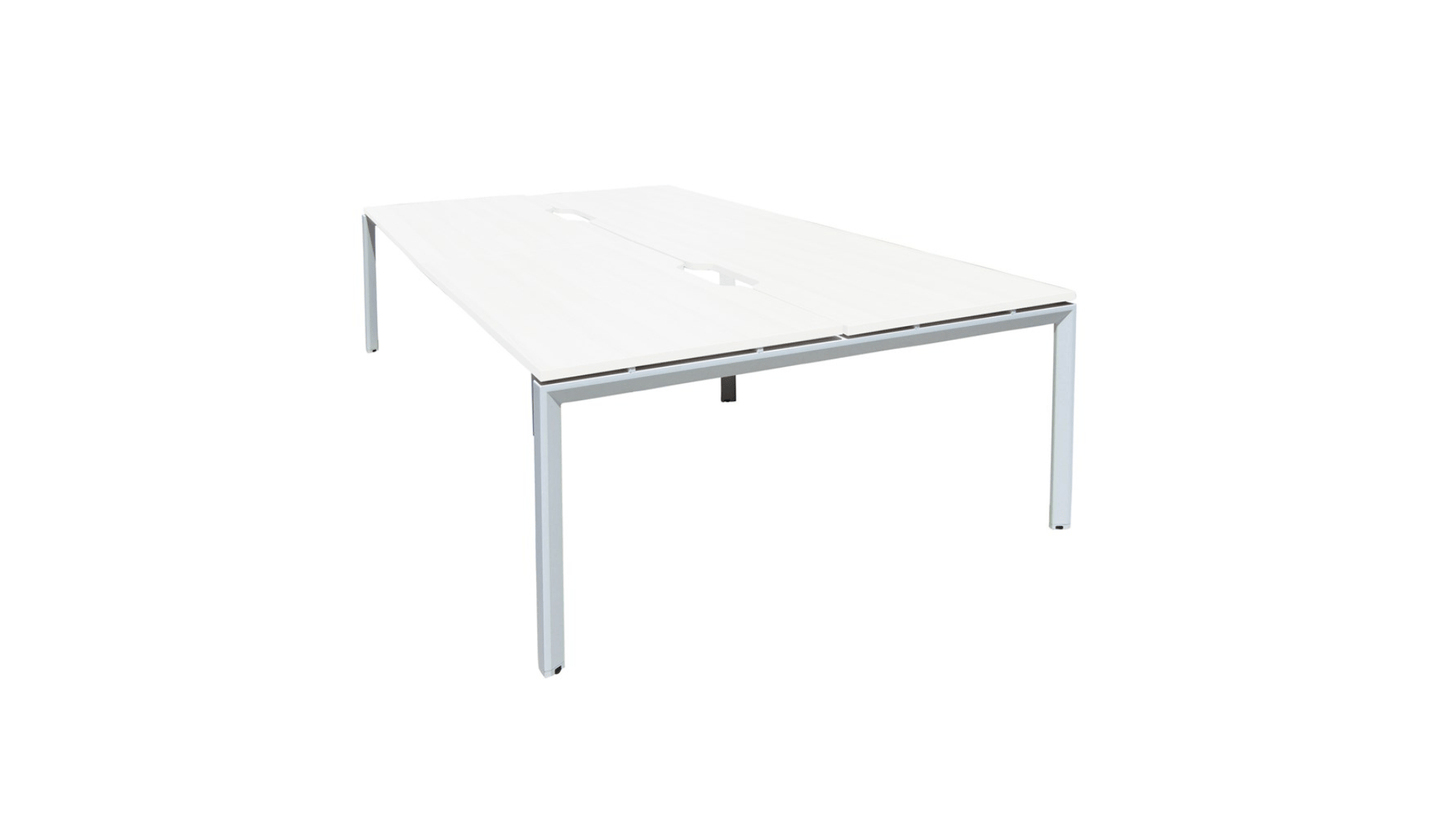 Desks 1500 x 800 / White / White Novah 4-User Shared Desk