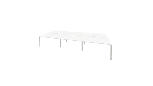 Desks 1500 x 800 / White / White Novah 6-User Shared Desk