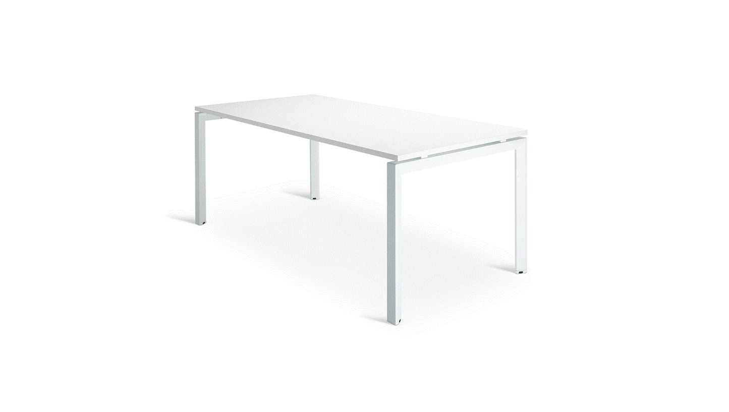 Tables 1600w x 800d / White / White Novah Meeting Table