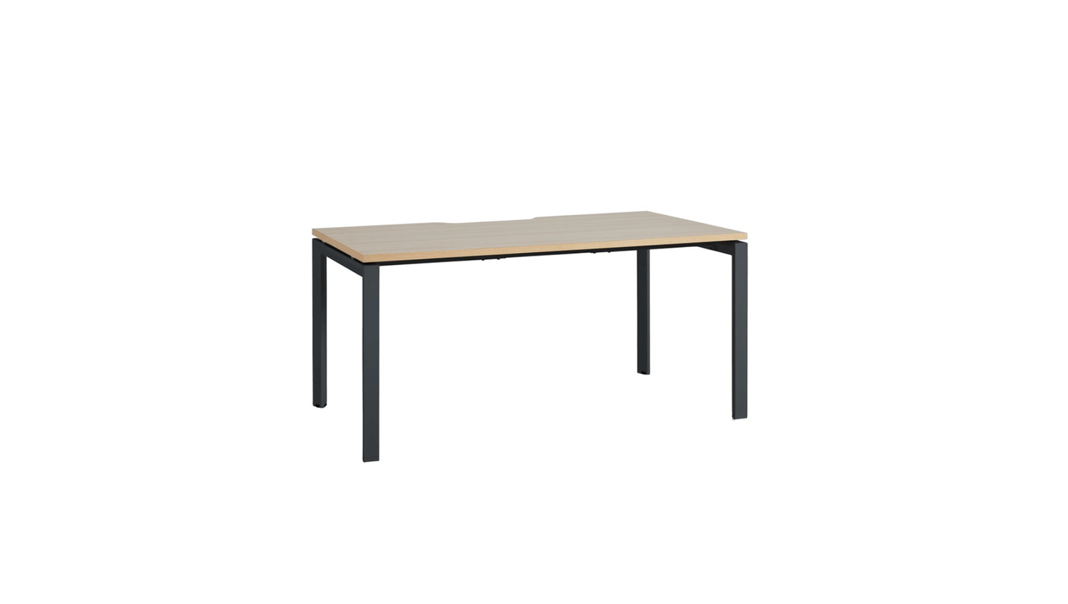 Desks 1200 x 600 / Autumn Oak / Black Novah Straight Desk