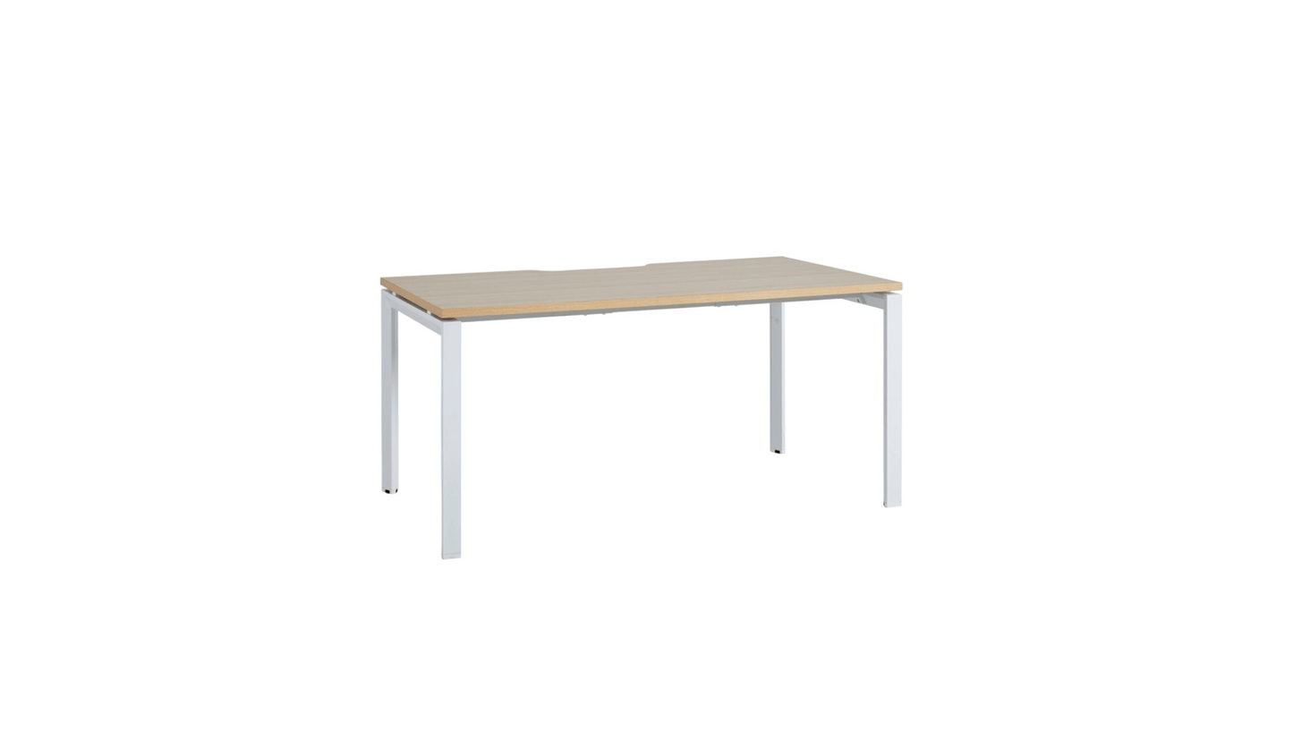 Desks 1200 x 600 / Autumn Oak / White Novah Straight Desk
