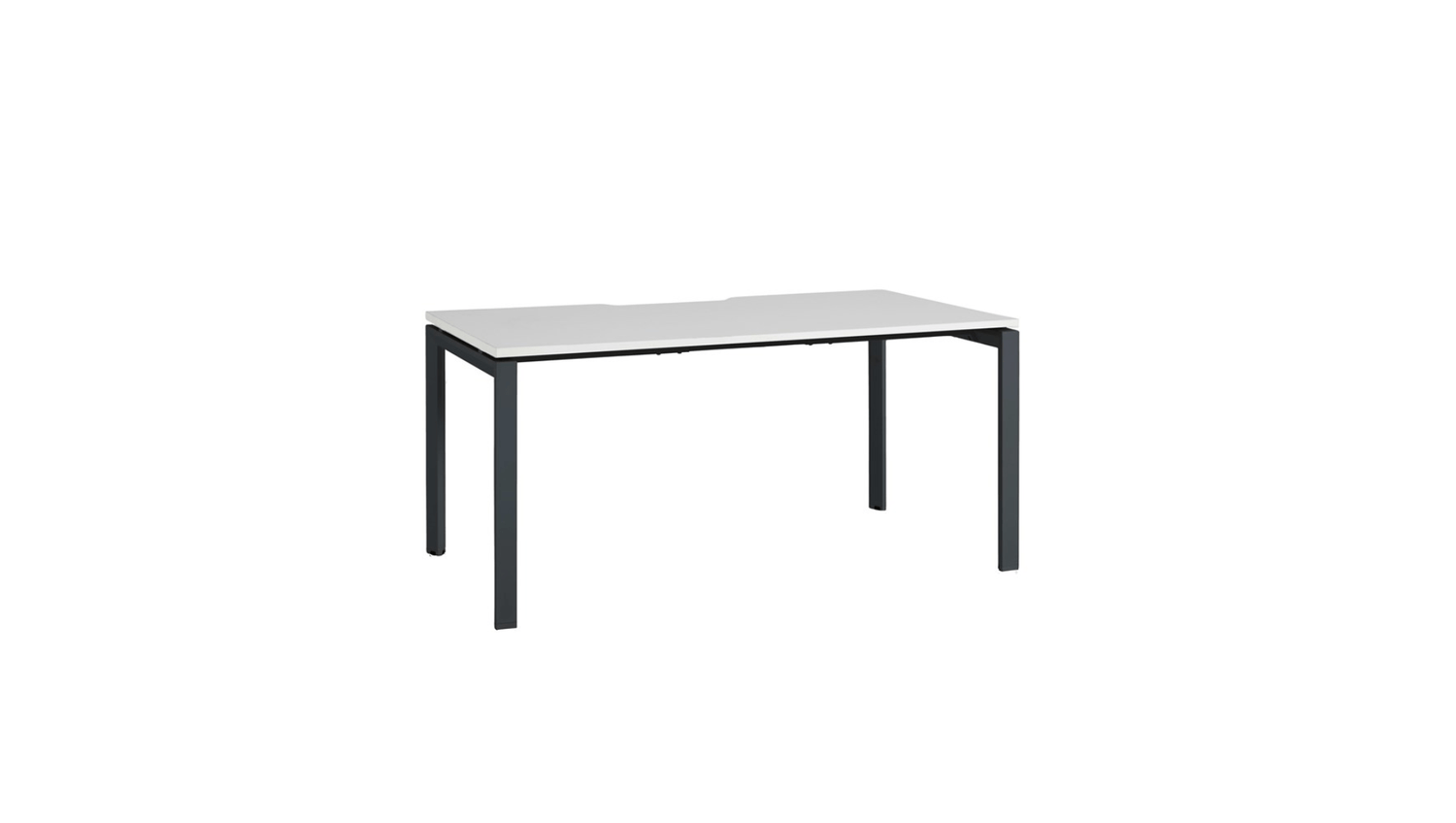 Desks 1200 x 600 / White / Black Novah Straight Desk